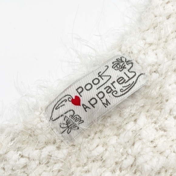 Poof Apparel cream cropped knit sweater - Picture 3 of 4